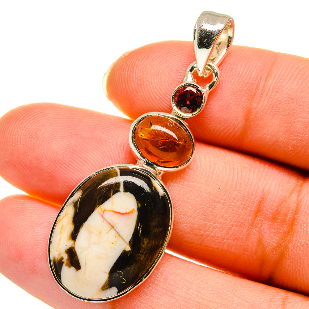 Peanut Wood Jasper Pendants handcrafted by Anasilvercos - PD11915