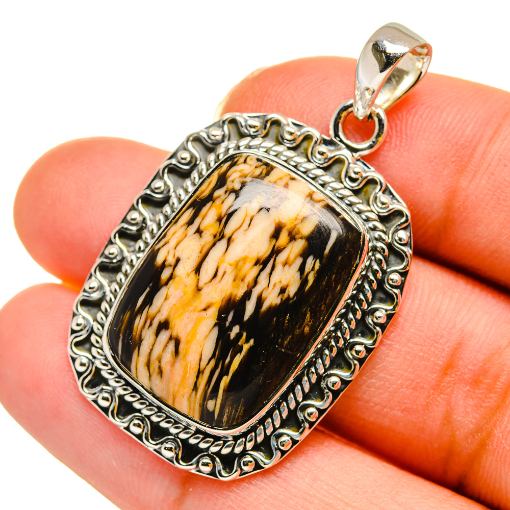 Peanut Wood Jasper Pendants handcrafted by Anasilvercos - PD11917