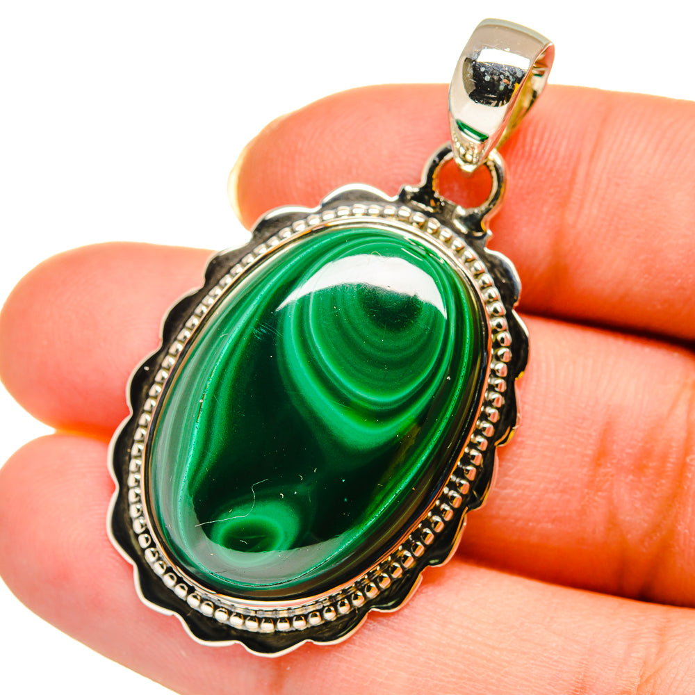 Malachite Pendants handcrafted by Anasilvercos - PD11919
