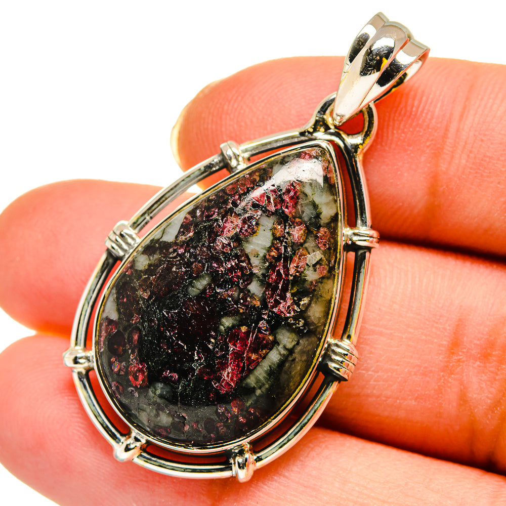 Russian Eudialyte Pendants handcrafted by Anasilvercos - PD11924
