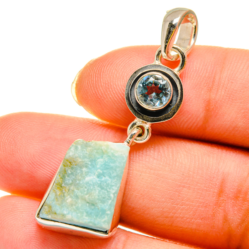 Aquamarine Pendants handcrafted by Anasilvercos - PD11930