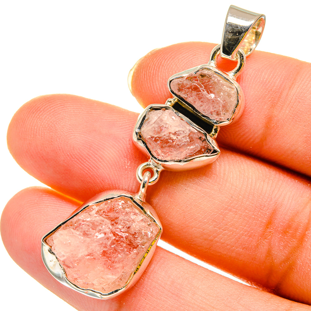 Rose Quartz Pendants handcrafted by Anasilvercos - PD11931