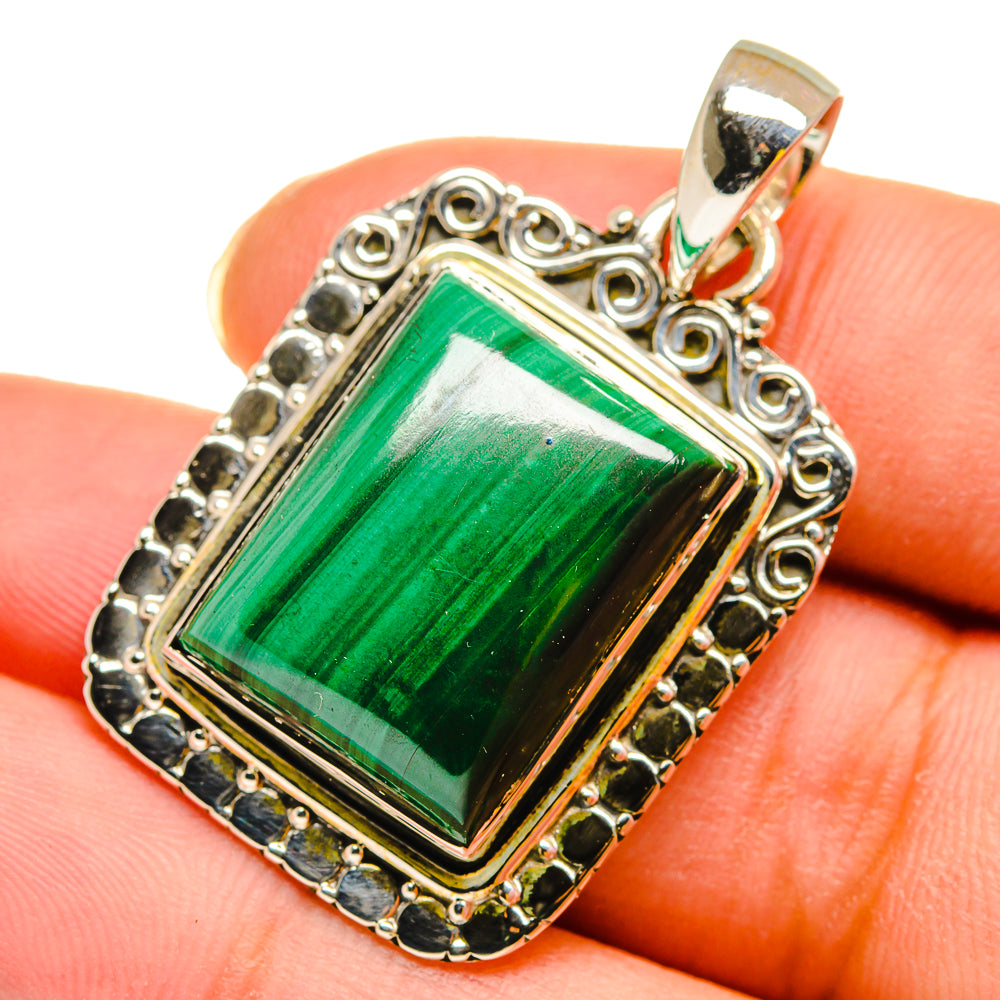 Malachite Pendants handcrafted by Anasilvercos - PD11936