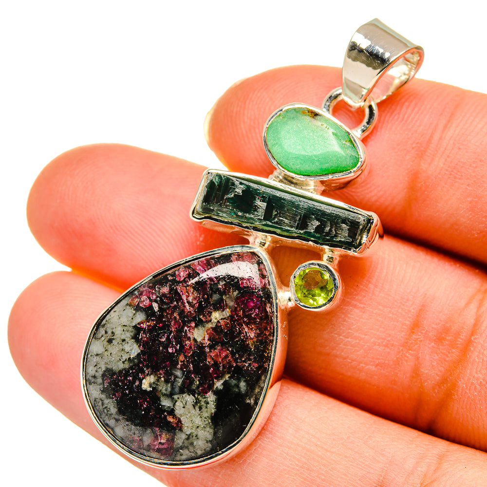 Russian Eudialyte Pendants handcrafted by Anasilvercos - PD11941