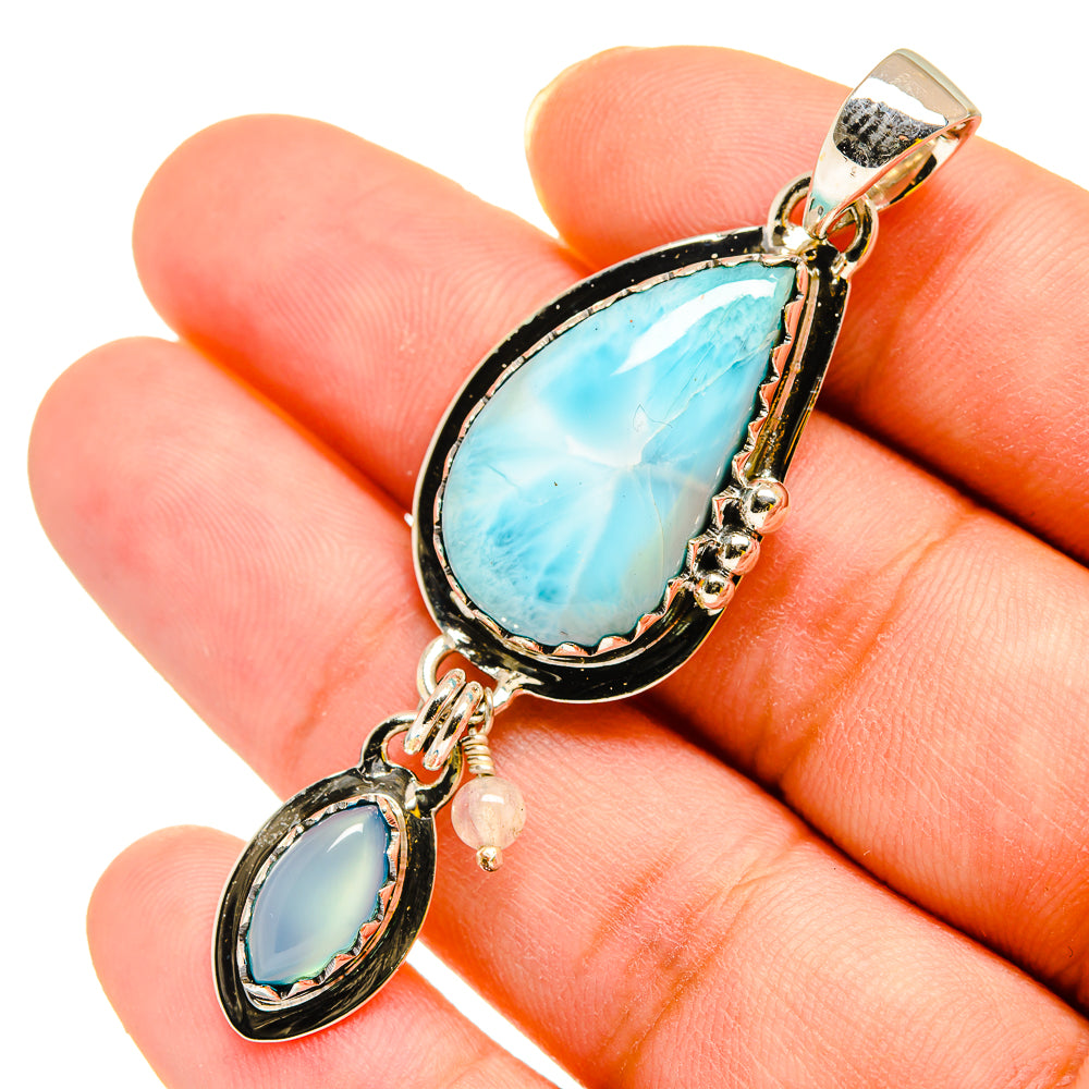 Larimar Pendants handcrafted by Anasilvercos - PD11943