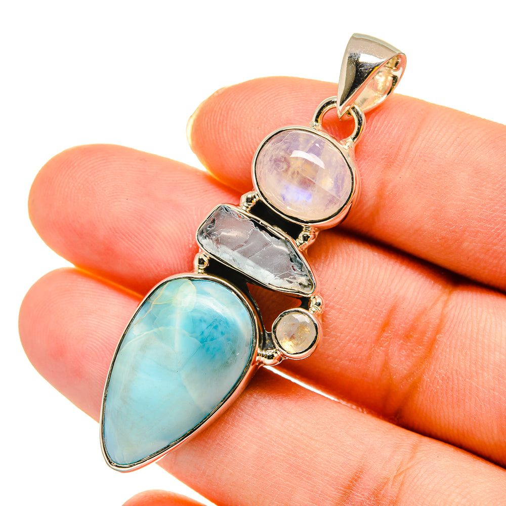 Larimar Pendants handcrafted by Anasilvercos - PD11952