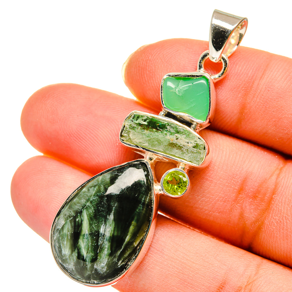 Seraphinite Pendants handcrafted by Anasilvercos - PD11955