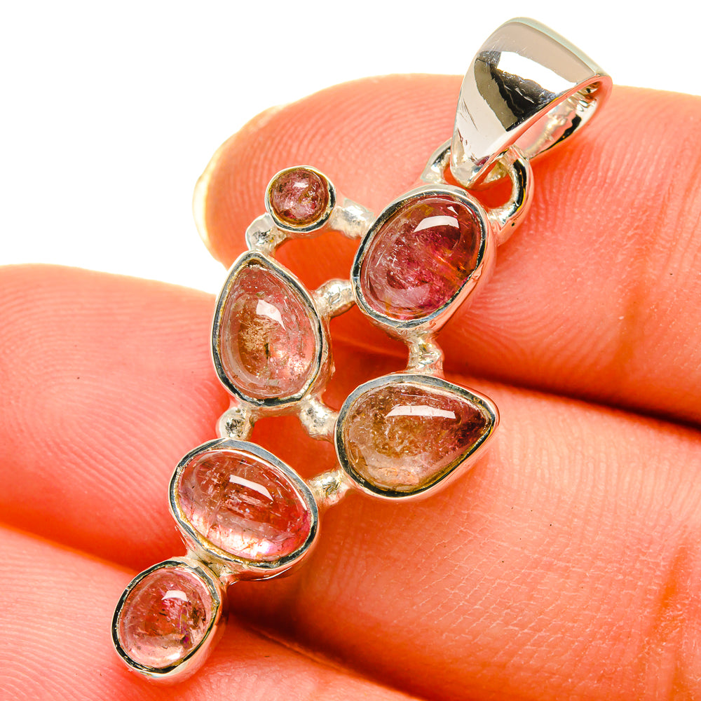 Pink Tourmaline Pendants handcrafted by Anasilvercos - PD11958