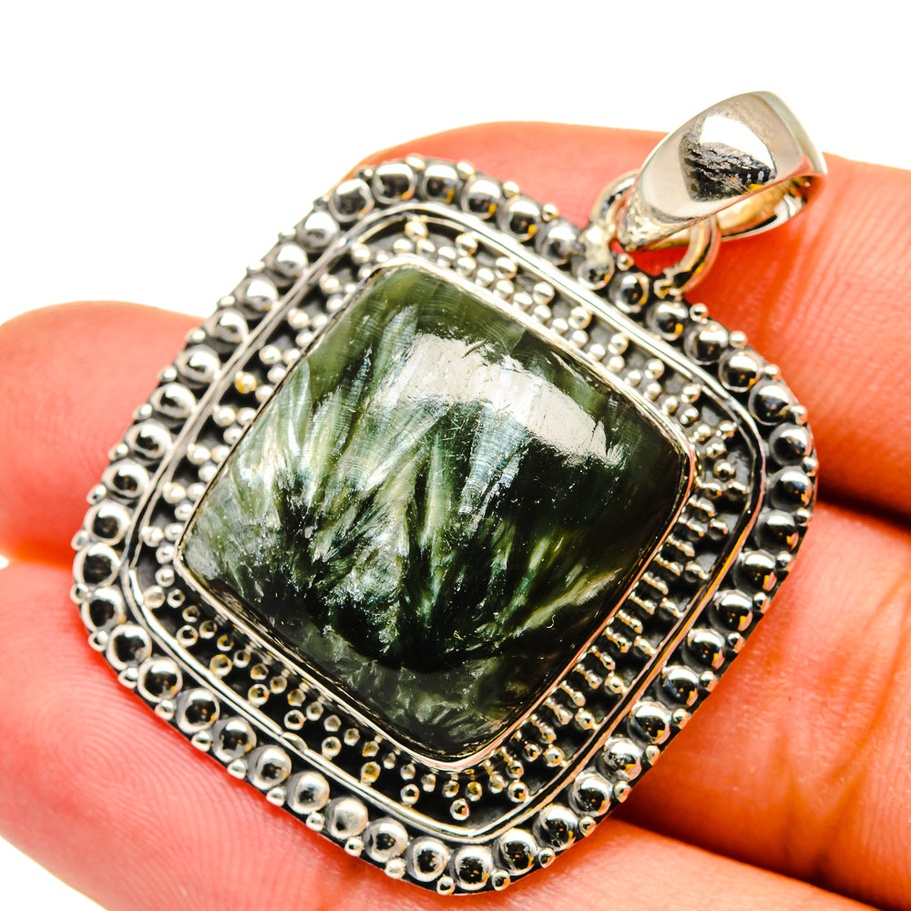 Seraphinite Pendants handcrafted by Anasilvercos - PD11967