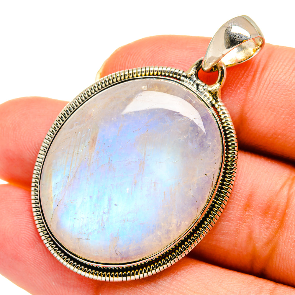 Rainbow Moonstone Pendants handcrafted by Anasilvercos - PD11980