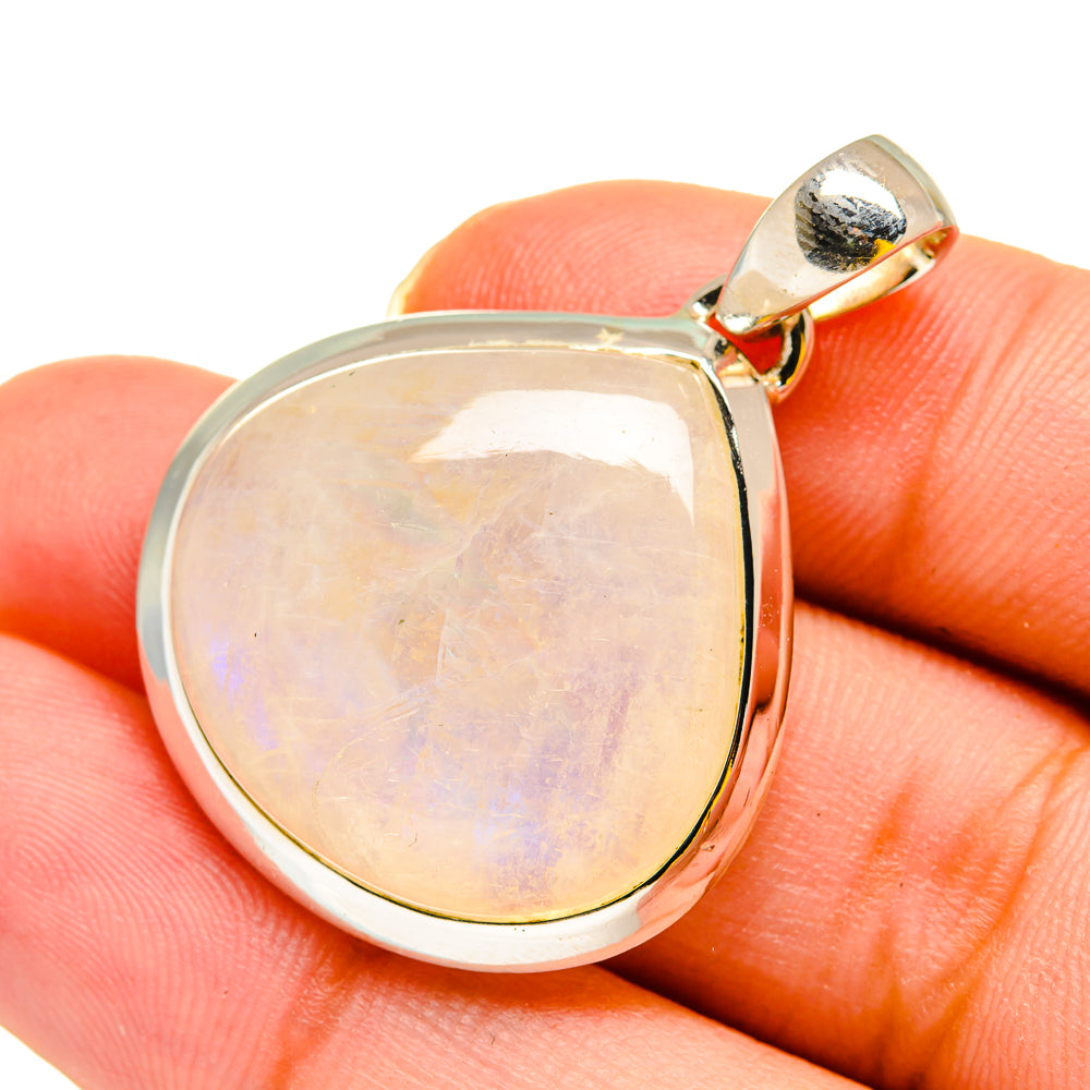 Rainbow Moonstone Pendants handcrafted by Anasilvercos - PD11986