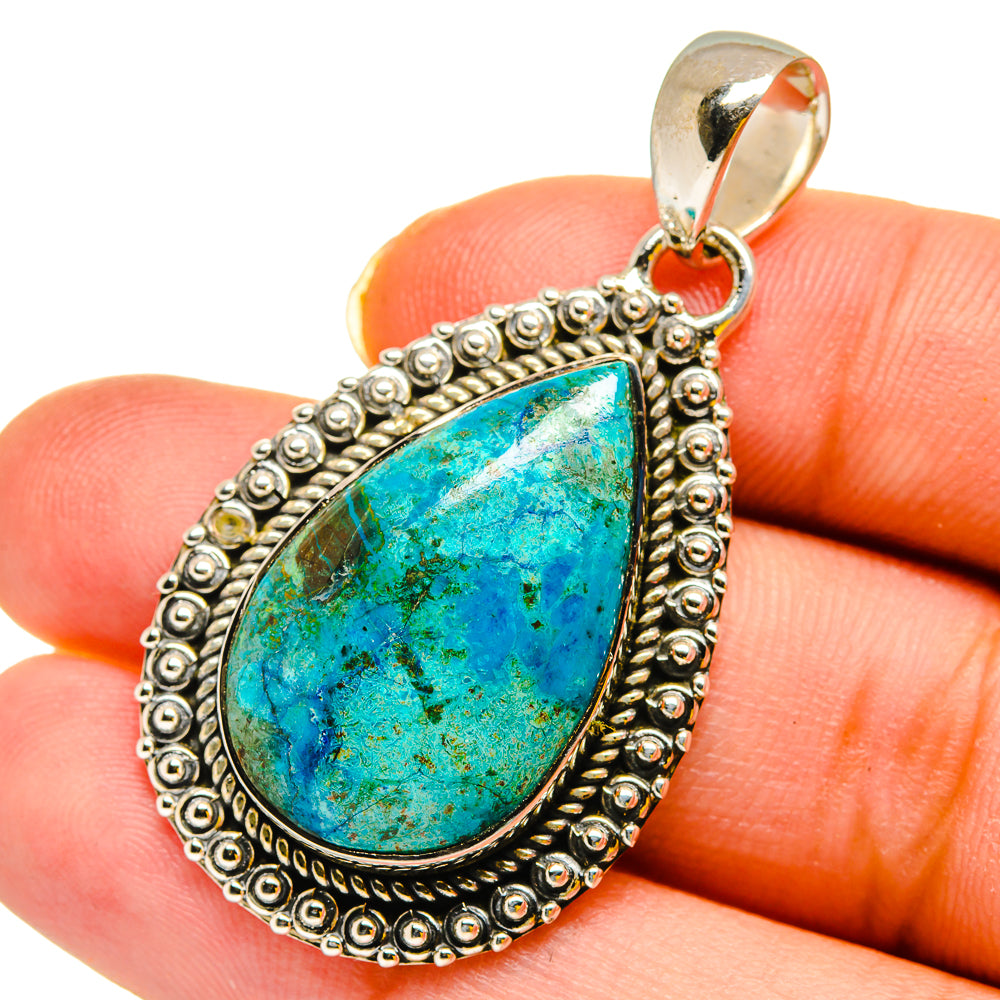 Chrysocolla Pendants handcrafted by Anasilvercos - PD11990