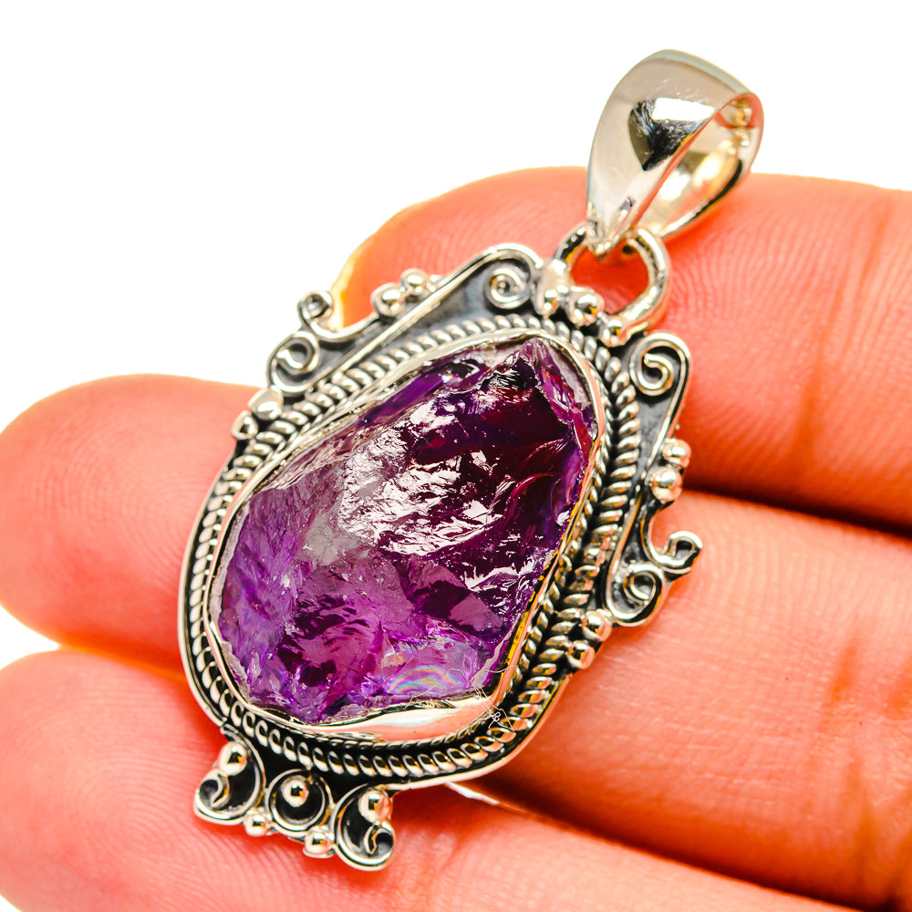 Amethyst Pendants handcrafted by Anasilvercos - PD11992