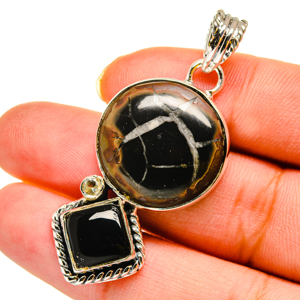 Septarian Geode Pendants handcrafted by Anasilvercos - PD12005
