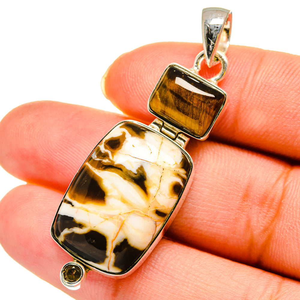 Peanut Wood Jasper Pendants handcrafted by Anasilvercos - PD12009