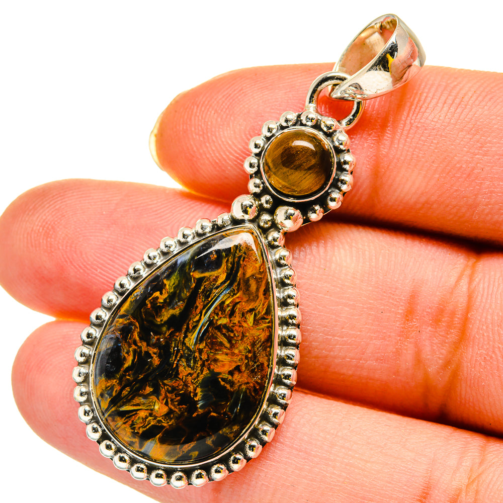 Golden Pietersite Pendants handcrafted by Anasilvercos - PD12010