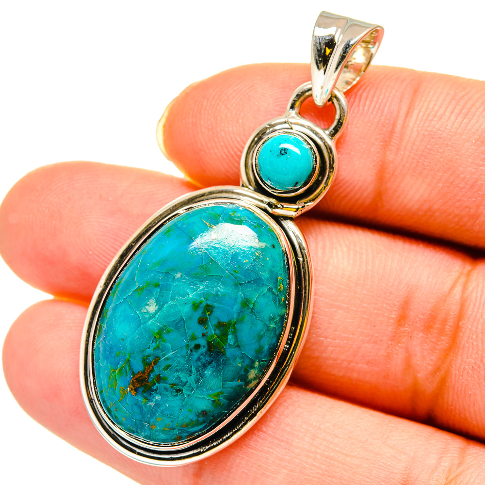 Chrysocolla Pendants handcrafted by Anasilvercos - PD12018