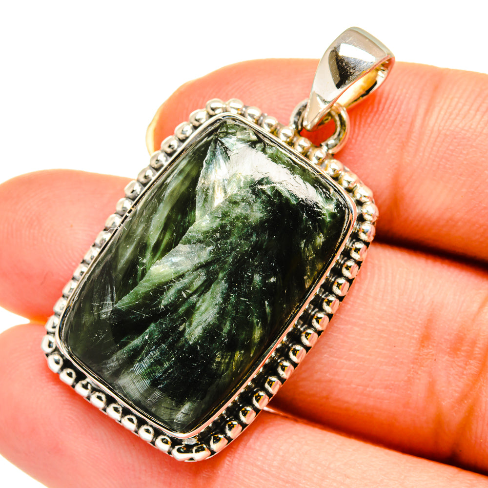 Seraphinite Pendants handcrafted by Anasilvercos - PD12020