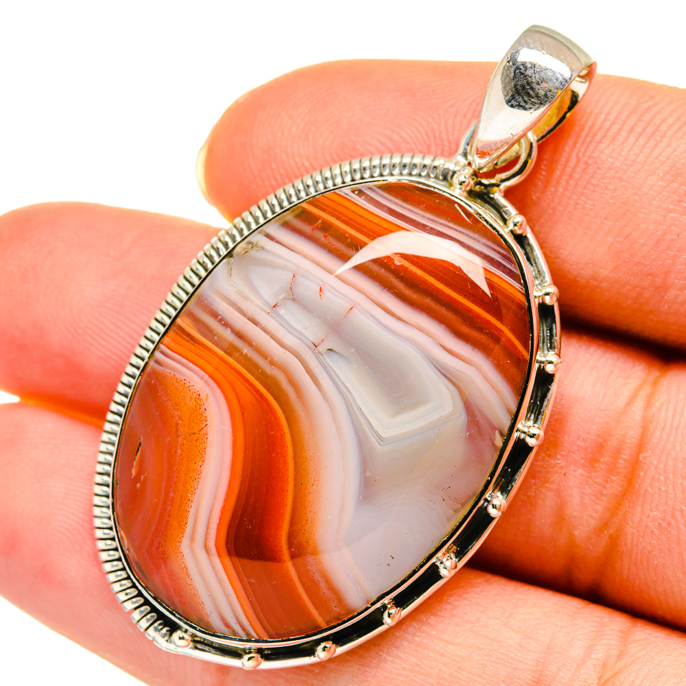 Botswana Agate Pendants handcrafted by Anasilvercos - PD12033
