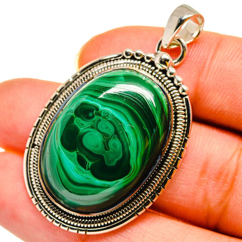 Malachite Pendants handcrafted by Anasilvercos - PD12034