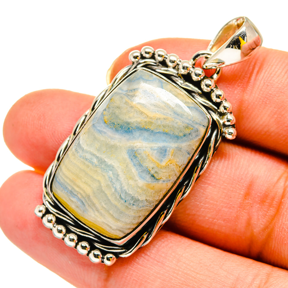 Blue Scheelite Pendants handcrafted by Anasilvercos - PD12037