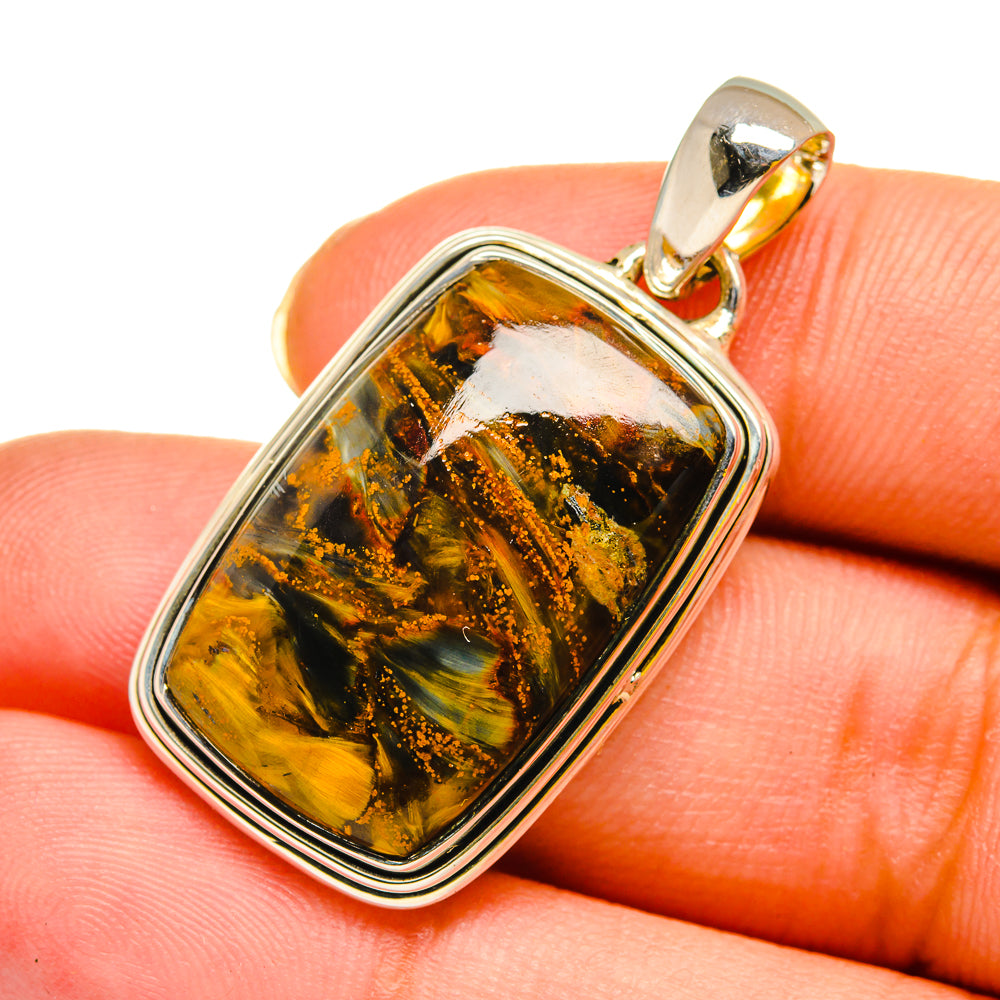 Golden Pietersite Pendants handcrafted by Anasilvercos - PD12041