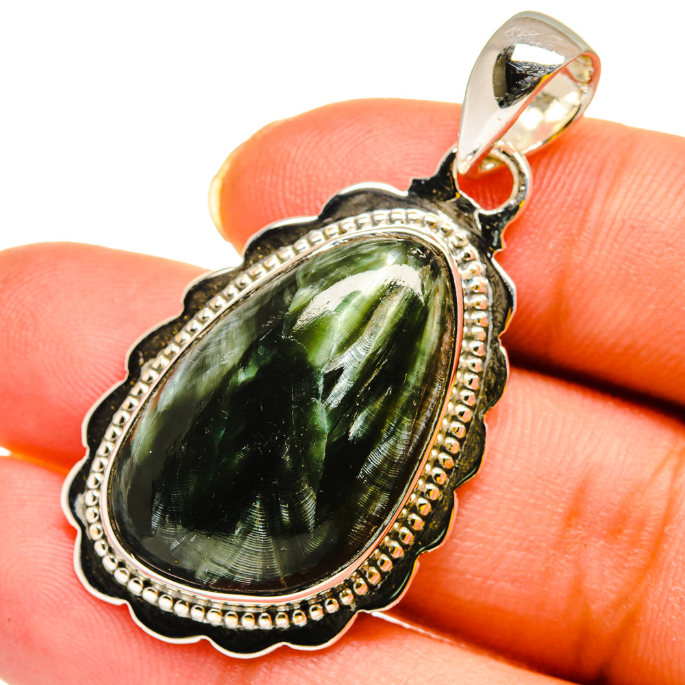Seraphinite Pendants handcrafted by Anasilvercos - PD12051