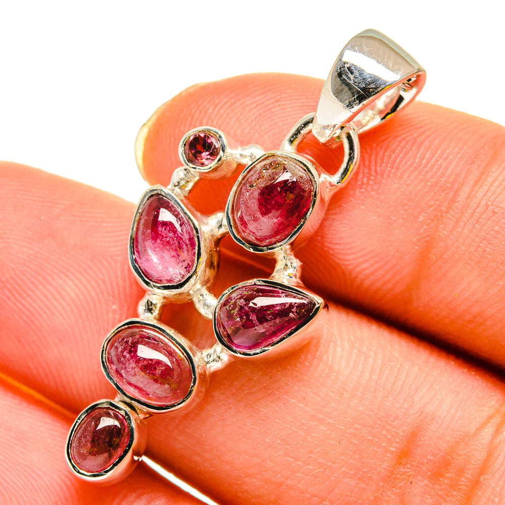 Pink Tourmaline Pendants handcrafted by Anasilvercos - PD12052