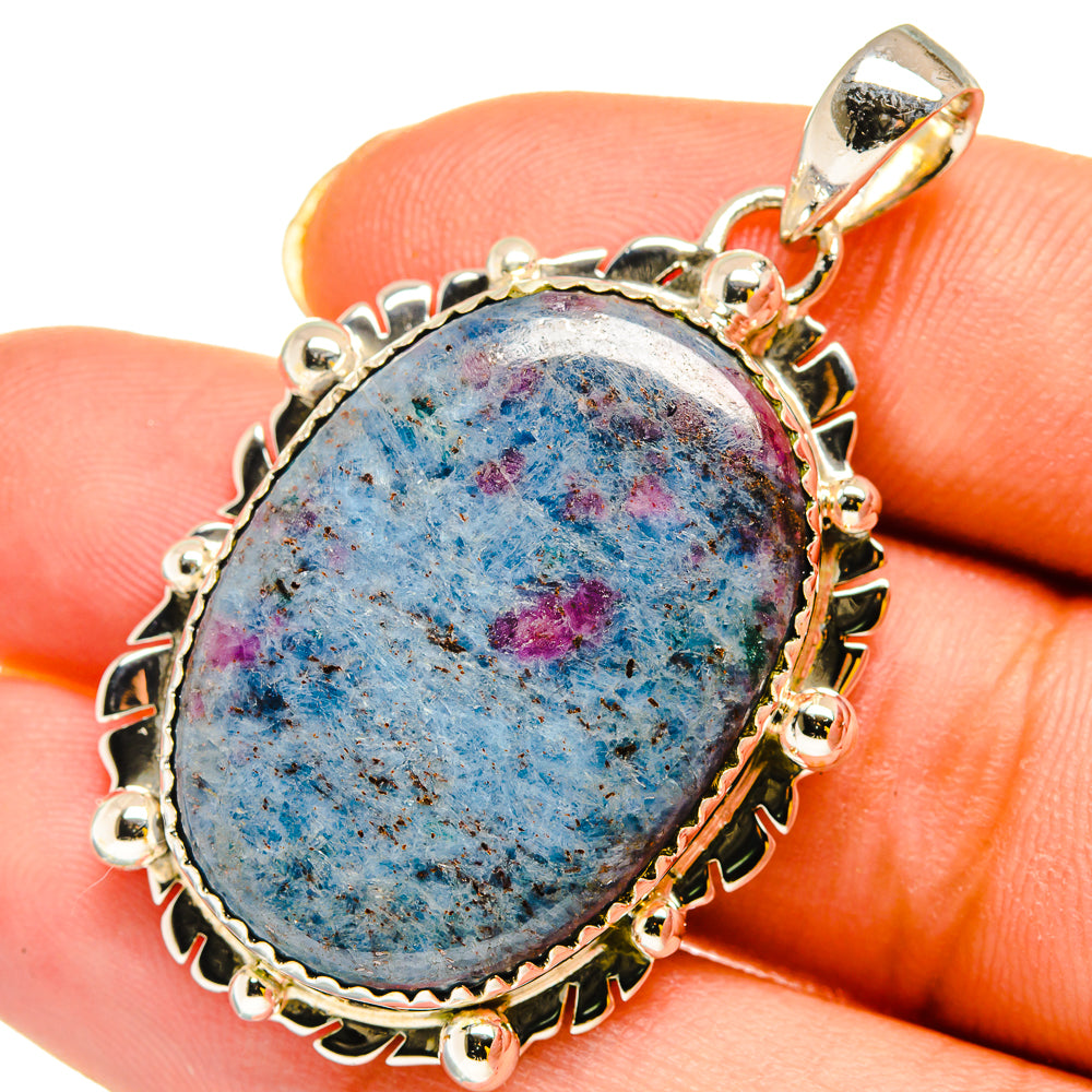 Ruby Fuchsite Pendants handcrafted by Anasilvercos - PD12058