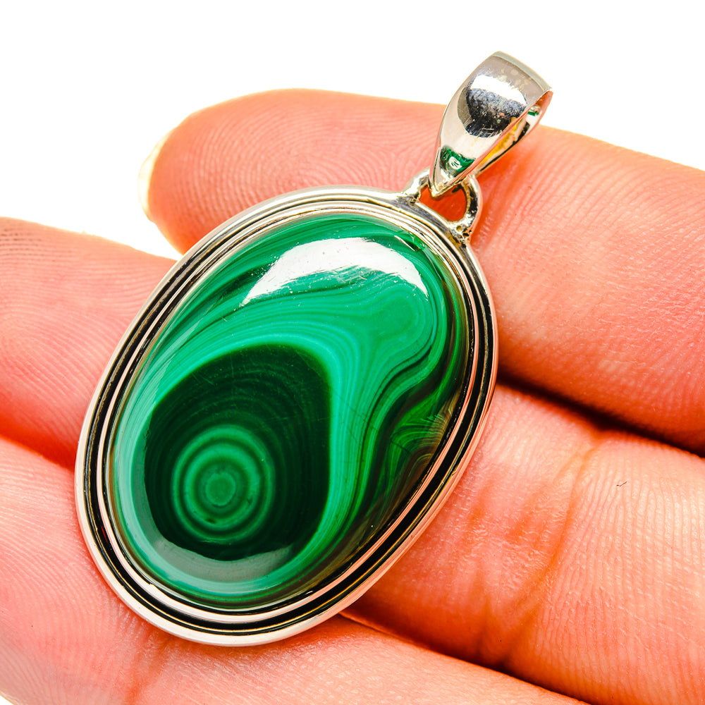 Malachite Pendants handcrafted by Anasilvercos - PD12068