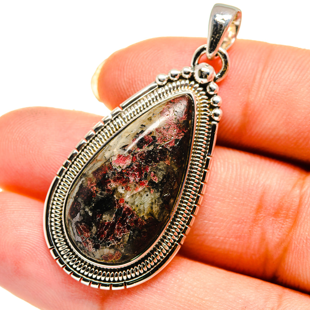 Russian Eudialyte Pendants handcrafted by Anasilvercos - PD12072