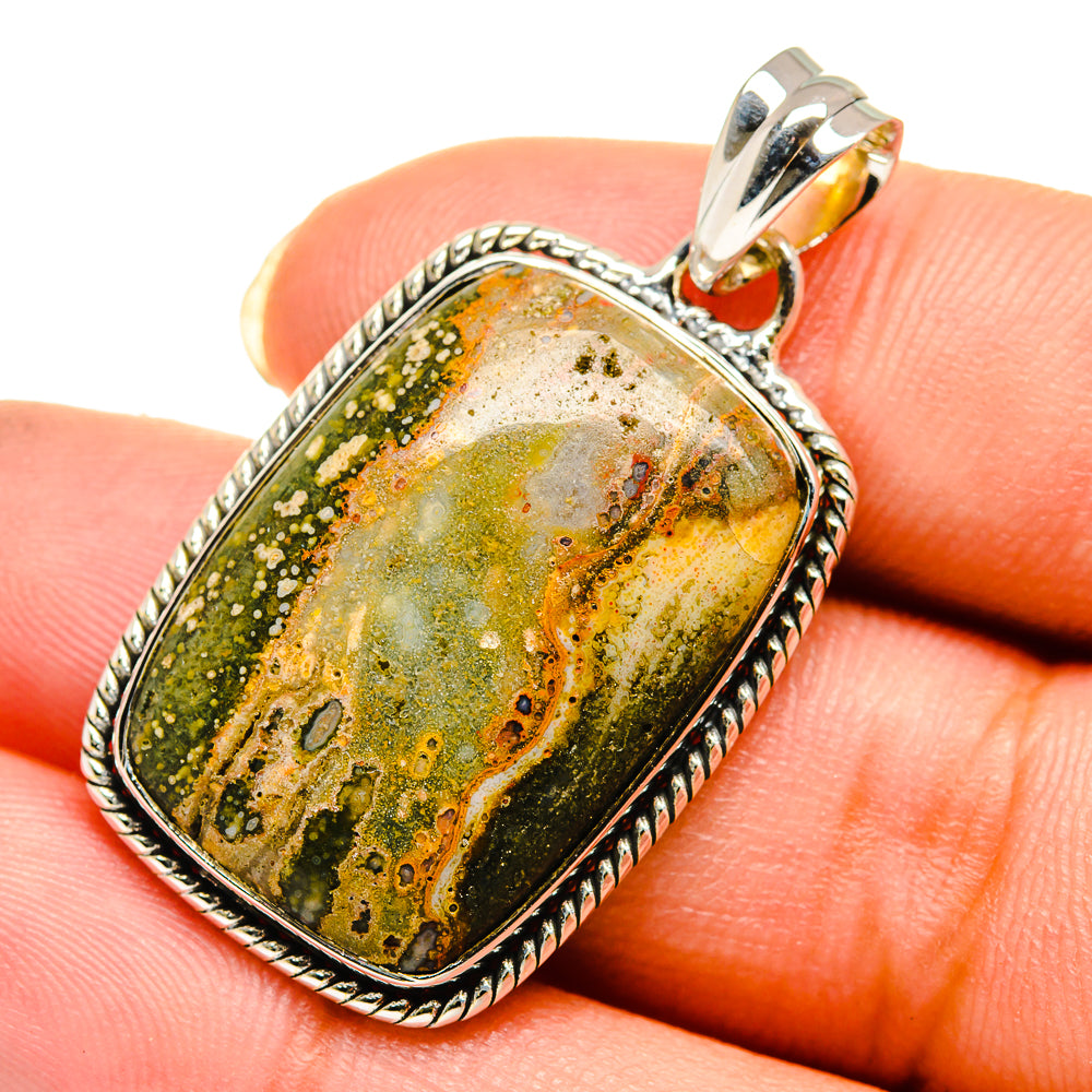 Ocean Jasper Pendants handcrafted by Anasilvercos - PD12075