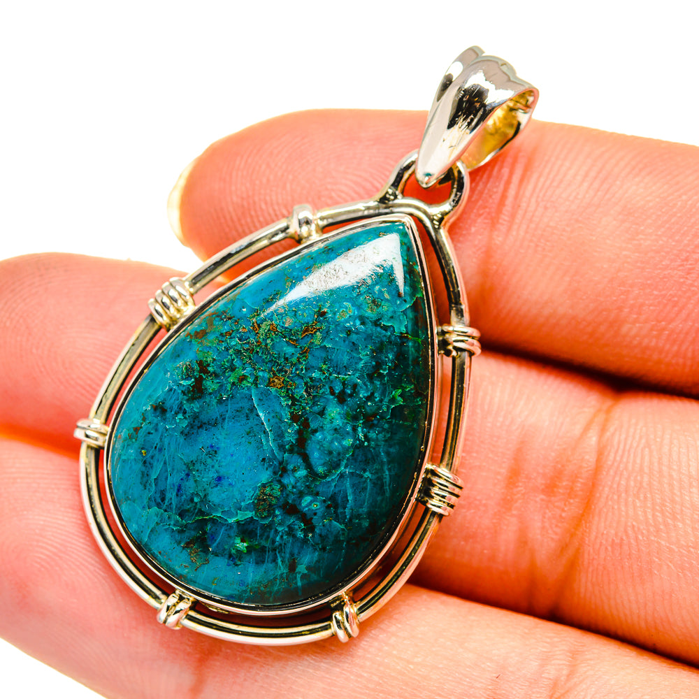 Chrysocolla Pendants handcrafted by Anasilvercos - PD12080