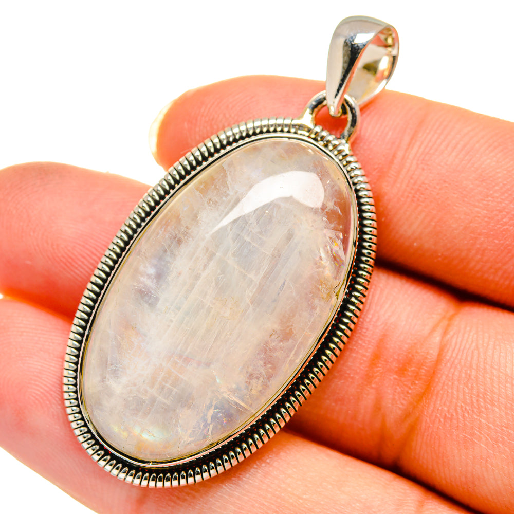 Rainbow Moonstone Pendants handcrafted by Anasilvercos - PD12090