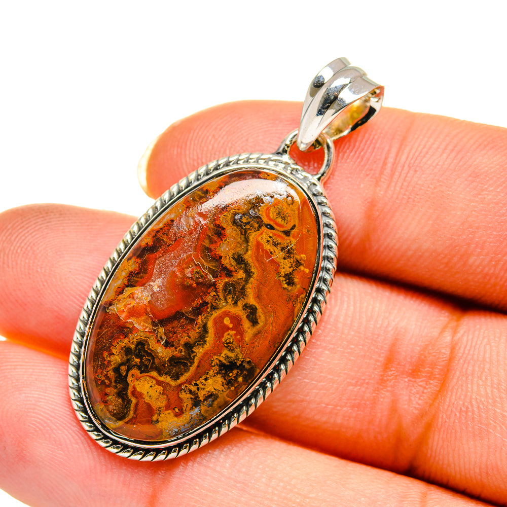 Moroccan Agate Pendants handcrafted by Anasilvercos - PD12096