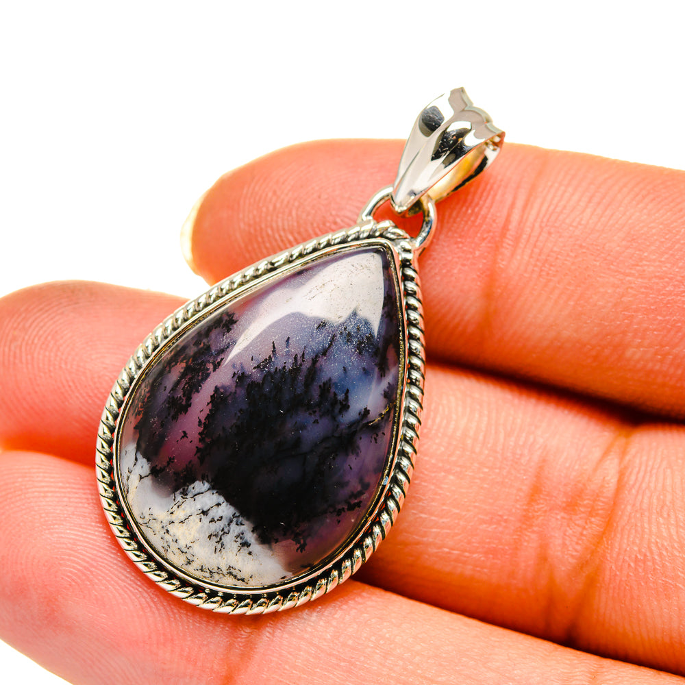 Dendritic Opal Pendants handcrafted by Anasilvercos - PD12108