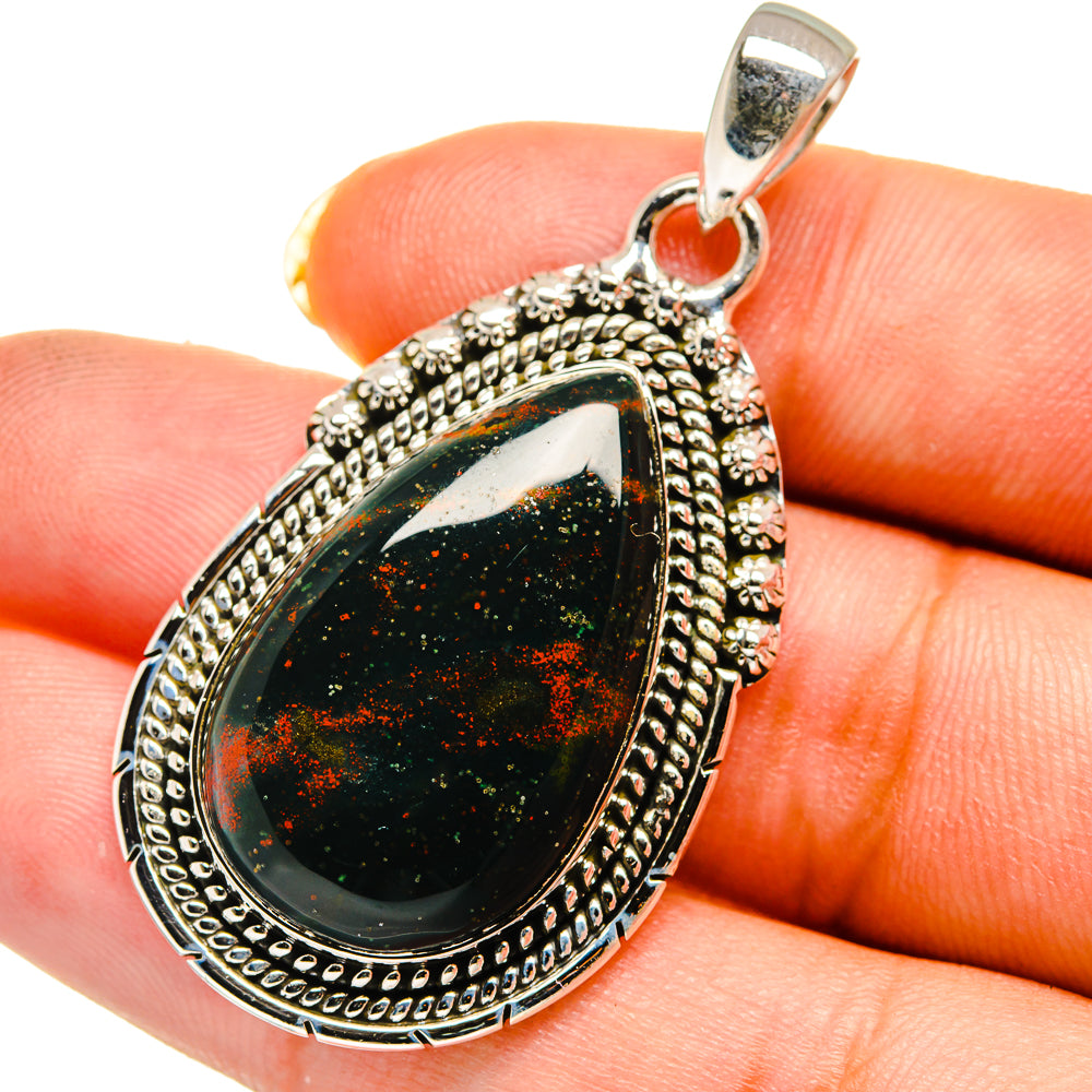 Bloodstone Pendants handcrafted by Anasilvercos - PD12117