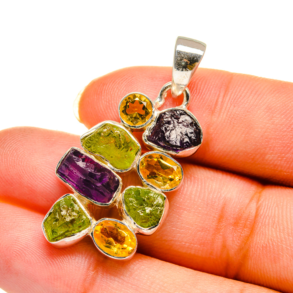 Peridot Pendants handcrafted by Anasilvercos - PD12130