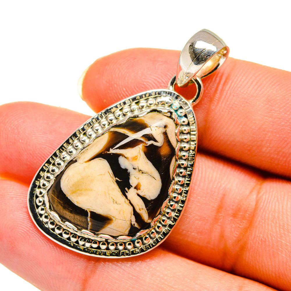 Peanut Wood Jasper Pendants handcrafted by Anasilvercos - PD12141