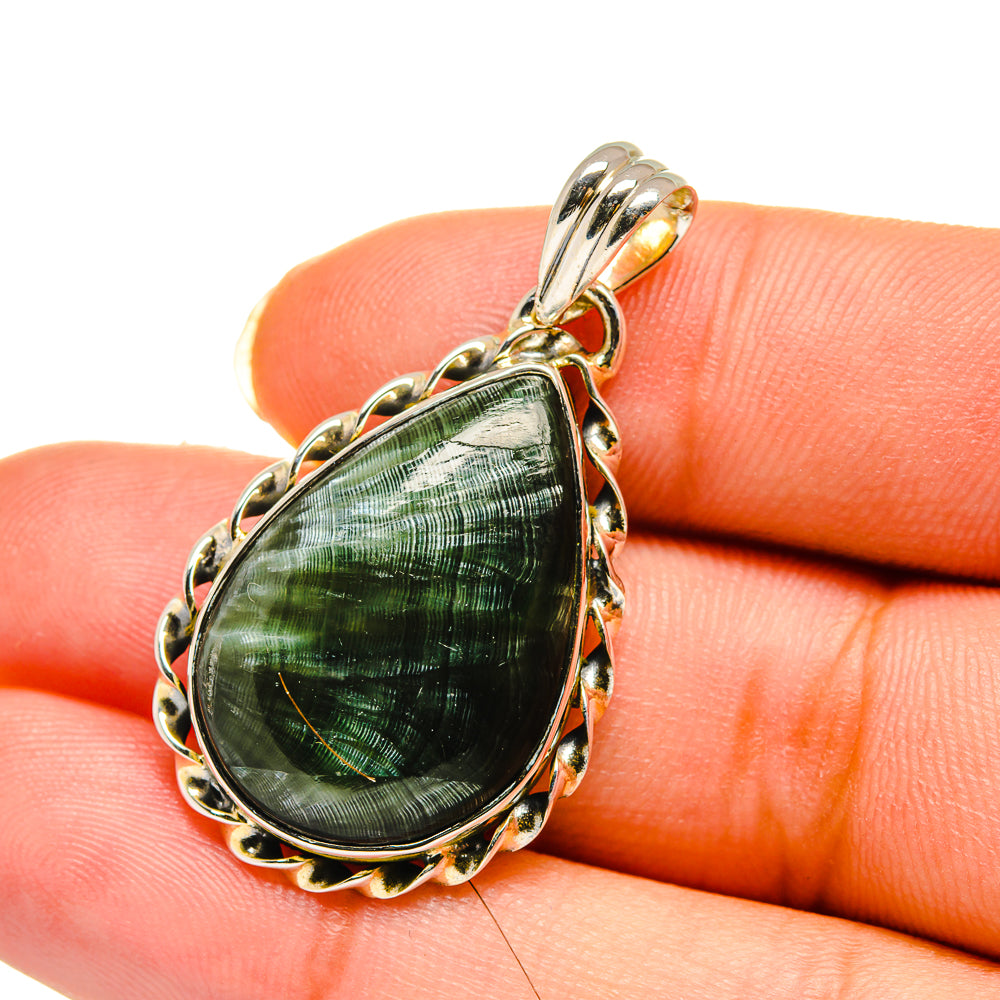 Seraphinite Pendants handcrafted by Anasilvercos - PD12149
