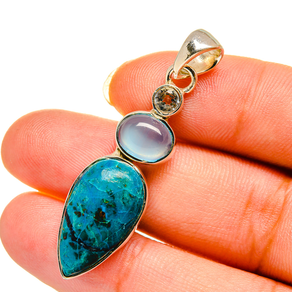 Chrysocolla Pendants handcrafted by Anasilvercos - PD12150