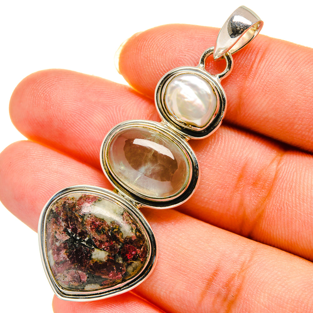Russian Eudialyte Pendants handcrafted by Anasilvercos - PD12159