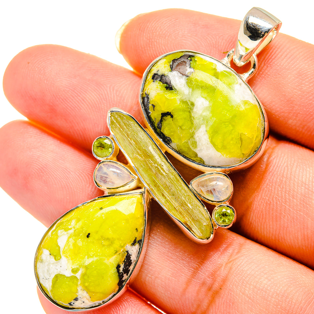 African Green Opal Pendants handcrafted by Anasilvercos - PD12162