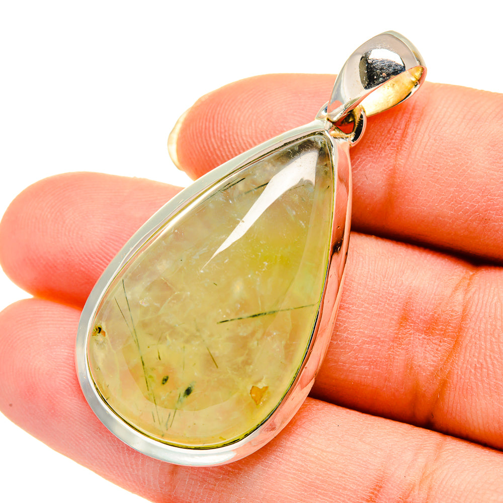 Prehnite Pendants handcrafted by Anasilvercos - PD12177