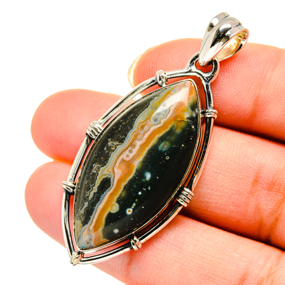 Ocean Jasper Pendants handcrafted by Anasilvercos - PD12178