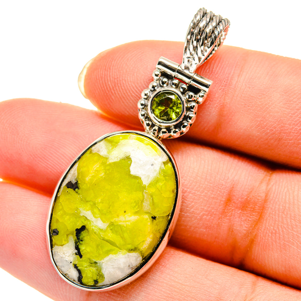 African Green Opal Pendants handcrafted by Anasilvercos - PD12181