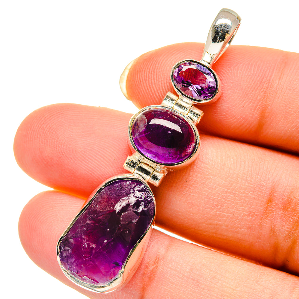 Amethyst Pendants handcrafted by Anasilvercos - PD12182