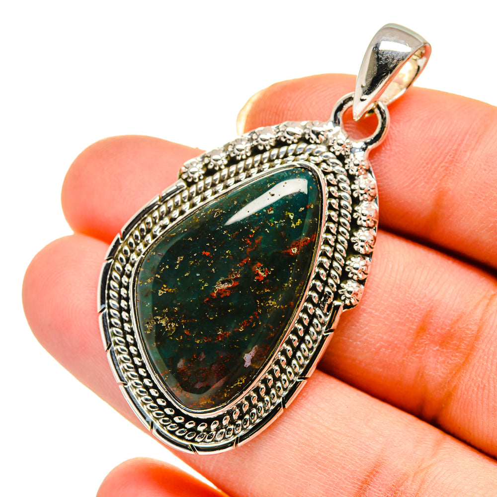 Bloodstone Pendants handcrafted by Anasilvercos - PD12197