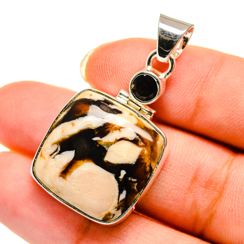 Peanut Wood Jasper Pendants handcrafted by Anasilvercos - PD12210