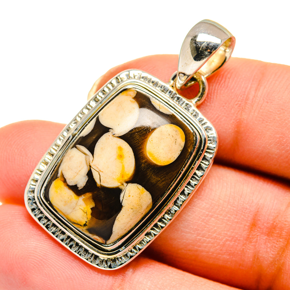 Peanut Wood Jasper Pendants handcrafted by Anasilvercos - PD12240